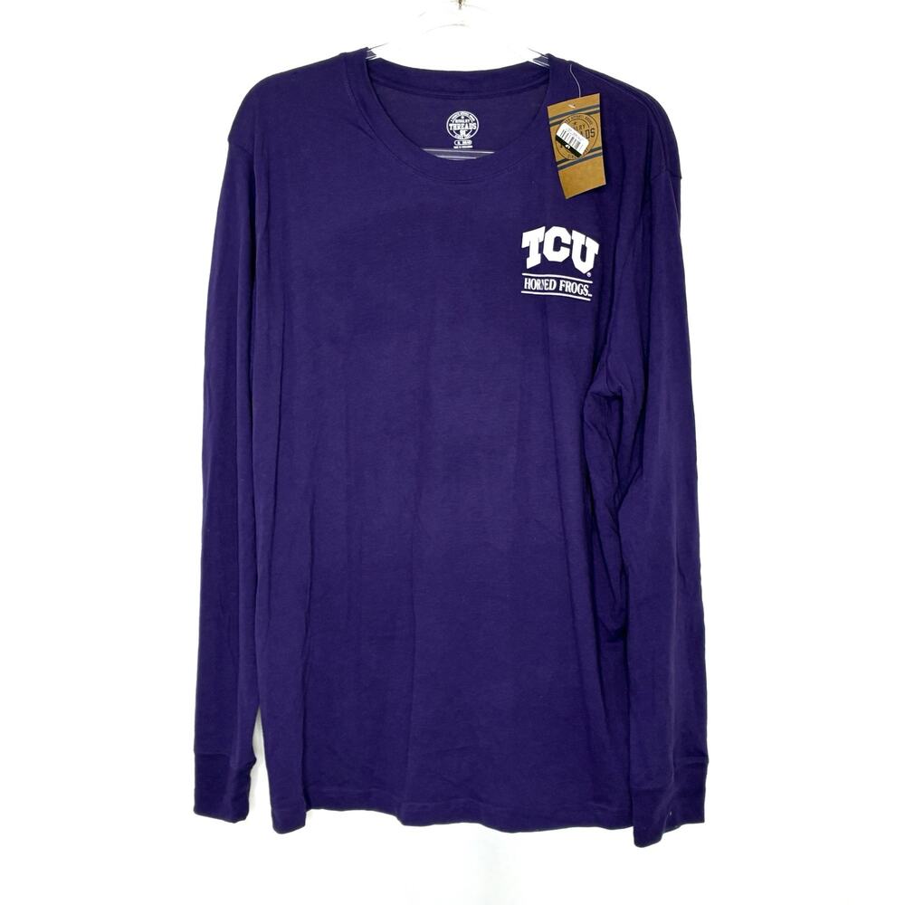 TCU Texas Christian University Purple Long Sleeve Tee Shirt Rivalry Threads NWT